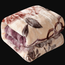 Blanket quilt double thickened winter warm double Raschel wedding blanket 10 pounds 12 pounds sheets coral velvet