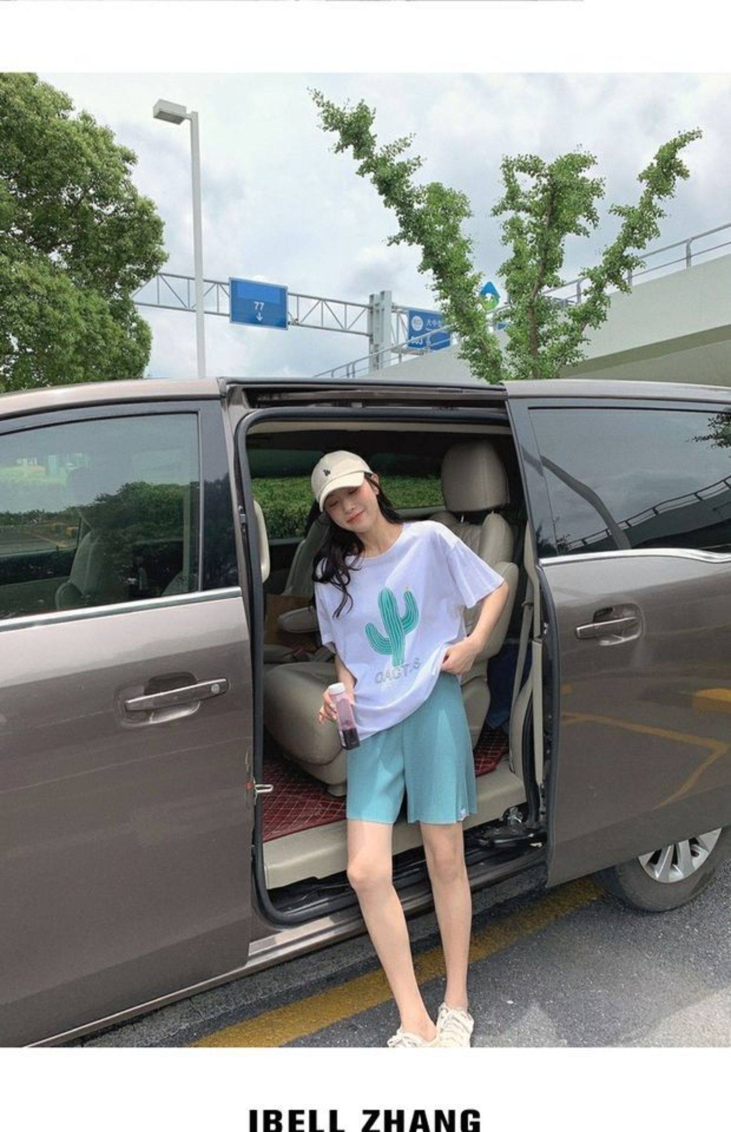 张贝贝ibell 海绵宝宝联名宽松休闲裤女夏百搭2021网红爆款短裤 - 17