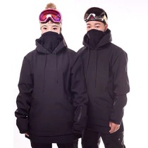 New set of hooded sweatwear ski sweatshirt hooded waterproof and warm veneer double board ski suit suit
