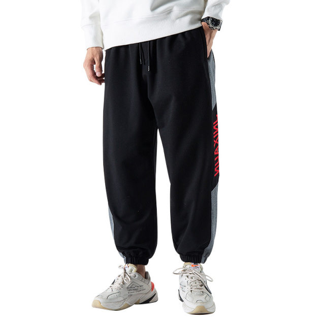 Fat man sweatpants men's spring and autumn style fat men's loose casual pants men's loose large size trousers men's trendy plus ໄຂມັນເພີ່ມຂຶ້ນ