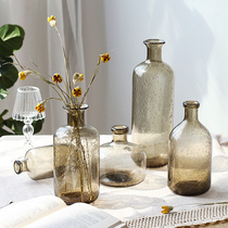 Mo Ge Nordic bubble transparent glass small vase simulation flower flower flower arrangement table decorations home furnishings