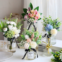 Nordic light luxury simulation flowers fake flower bouquet decoration ornaments living room Anti-real flower table flower plastic flower floral decoration