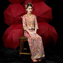 Out of the rental 2021 autumn and winter New cheongsam toast clothing wedding dragon and phoenix gown women Chinese wedding dress Xiuhe clothing