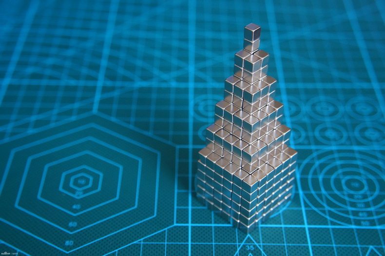 buckyball方形巴克球磁力魔方磁铁积木方块巴基球5mm创意黑科技