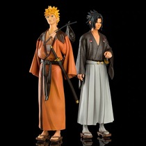 Naruto hand-run Japanese kimono Whirlpool Naruto Uchiha Sasuke anime model ornaments doll