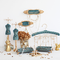 Jewelry rack Morandi set earrings rack necklace ring jewelry storage counter pendant jewelry display rack