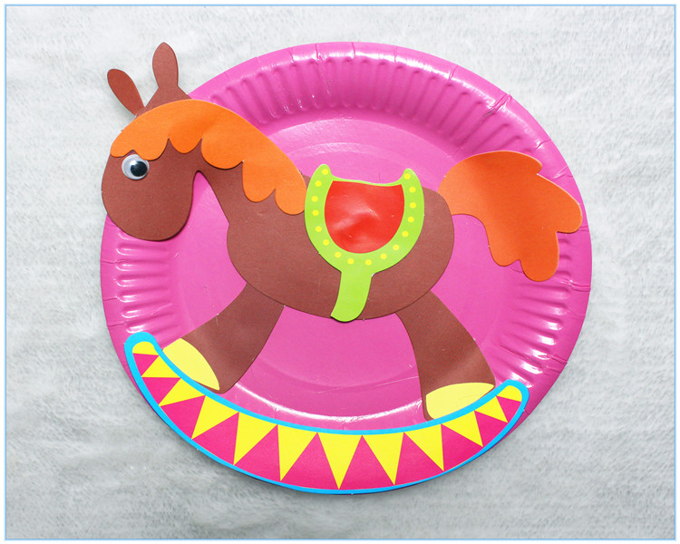 幼儿园益智儿童手工制作纸盘画贴纸画diy粘贴画材料包