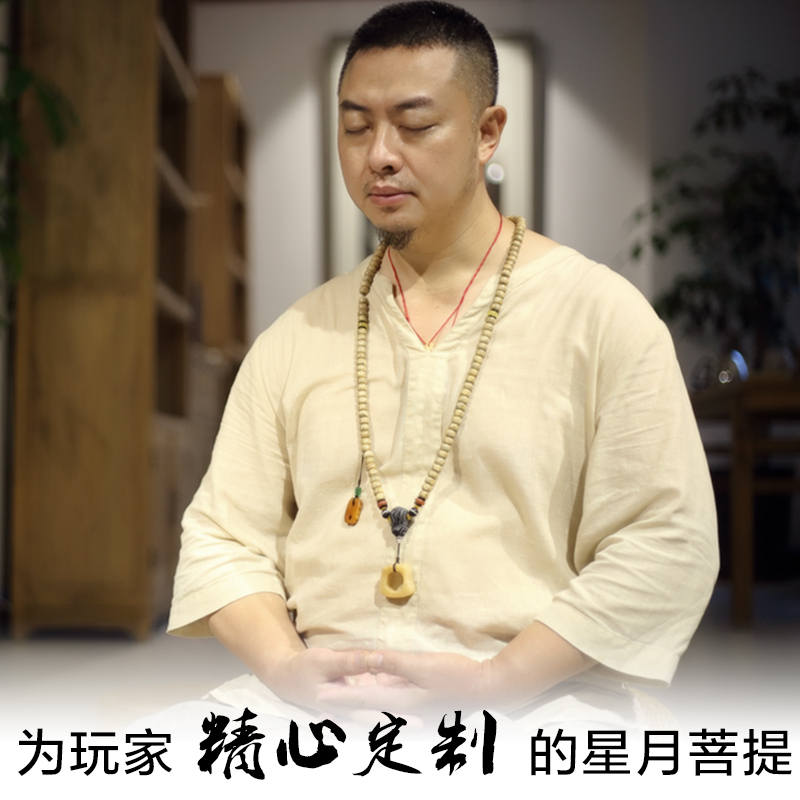 星月菩提108颗手串海南高密正月菩提子配饰套餐项链藏式男手链