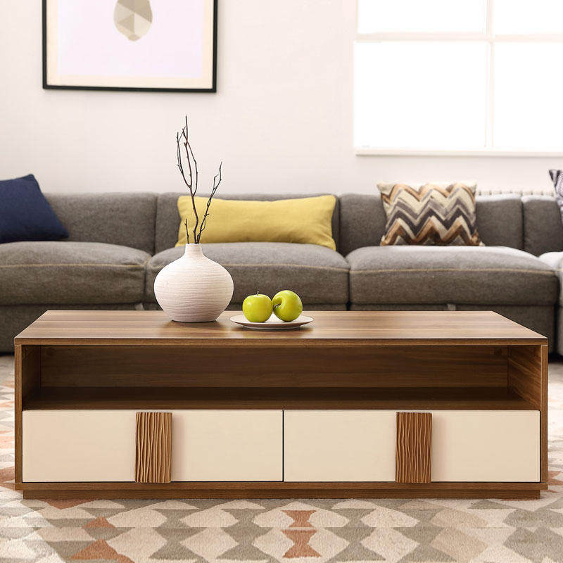 林氏木业现代简约茶几电视柜组合小户型客厅带