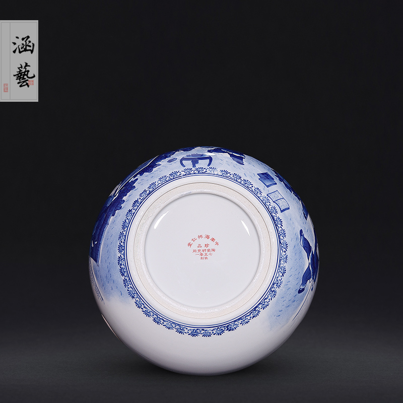 Hand - made porcelain of jingdezhen ceramics play boy aquarium fish sitting room adornment handicraft furnishing articles of the new Chinese style