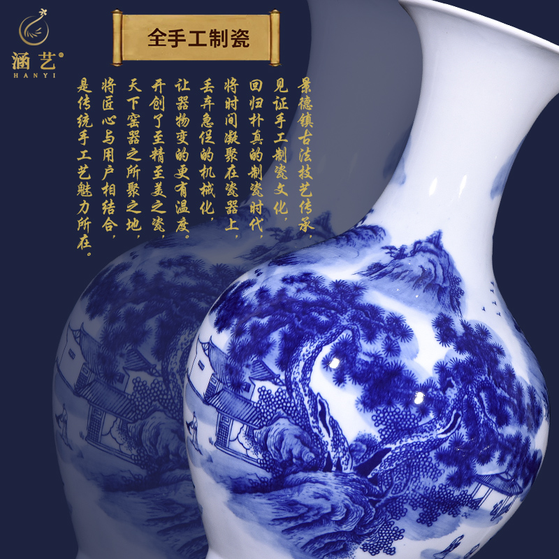Jingdezhen ceramic porcelain bottle furnishing articles Chinese archaize home porch sitting room bedroom study adornment TV ark