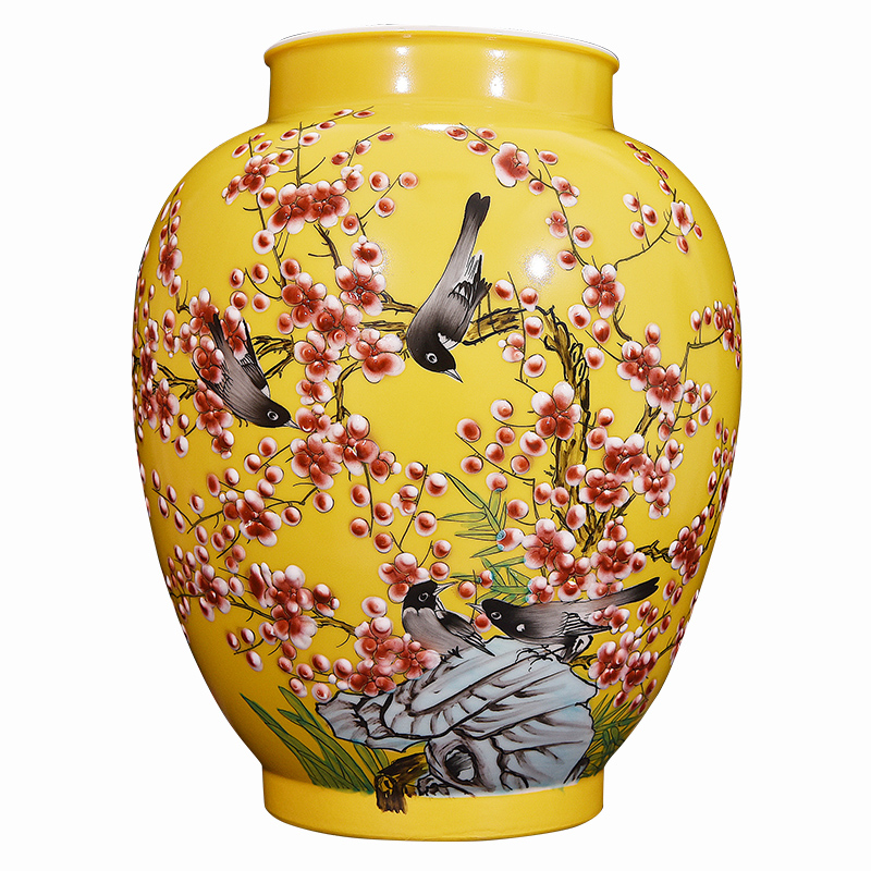 Jingdezhen ceramics vase new Chinese TV ark, creative decorations furnishing articles furnishing articles sitting room ikebana arts and crafts