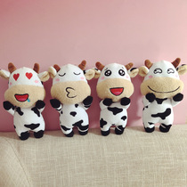 Cow plush toy cow year mascot schoolbag pendant doll ins calf doll doll cute girl