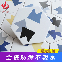 Hexagonal Brick Nordic Toilet Toilet Anti-Slip Floor Tiles Kitchen Wall Brick Colorful Hexagon Tile Flower Brick Flower pieces