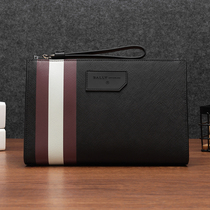 Luxury Brands Handbags Men Genuine Leather Large Capacity Business Hand Grab Bag Long style Zipper Big scale Bull Leather Cross