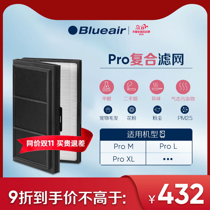 blueair/blueair prom/pro l/pro xl smokestop composite filter