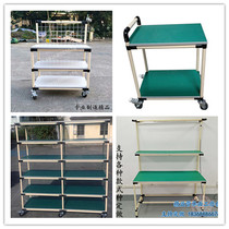Anti-static pulley rack trolley composite lean pipe turnover truck dust-free workshop Workbench Mobile material rack