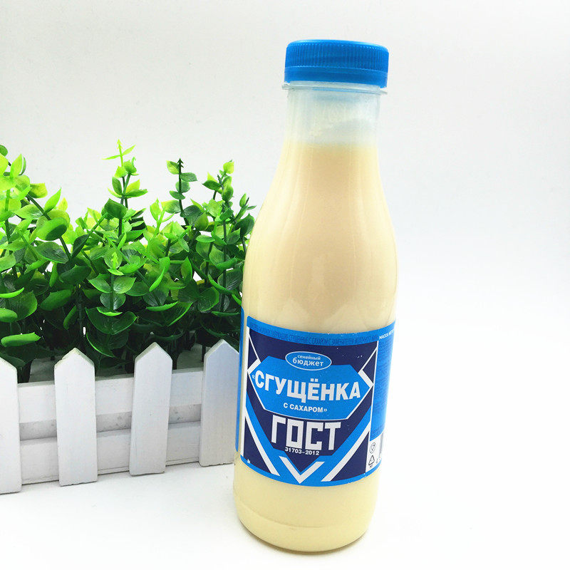 2瓶包邮 俄罗斯进口瓶装炼乳甜奶酱奶昔烘培西餐面包伴侣 650克