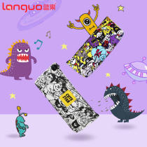 Blue fruit pencil bag cute strange planet cartoon boys cool childrens creative PU pencil box primary school students cute personality ins funny tide cool Kindergarten monster pencil bag original high school student stationery