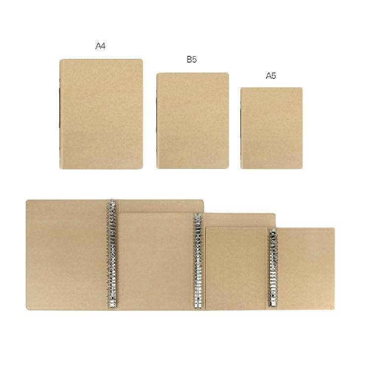 手账本活页外壳样品册手绘文具封皮硬质记事本记录商务本子牛皮