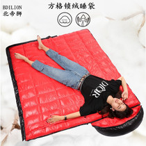 Outdoor autumn and winter sleeping bag adult down ultra-light camping indoor thickened warm and cold-proof can be spliced down sleeping bag