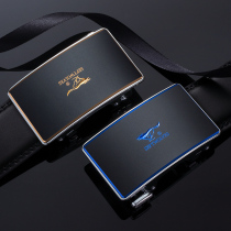 Seven Wolves Inner Buckle Leather Strap Man Genuine Leather Automatic Buckle Inside Wearing Style Nameplate Belt Head Layer Pure Bull Leather Male Style Pants With Tide