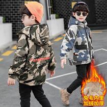 British eno next boys autumn winter camouflage coat new jacket thickened fleece boys cotton padded coat