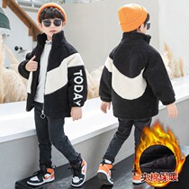 UK eno next children boys fleece jacket 2022 new sweater thickened cotton top children trendy