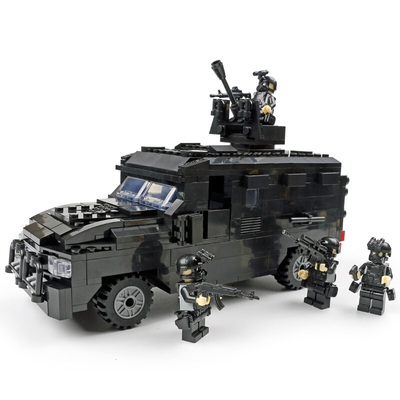 2018新款乐高军事积木特警种部队装甲指挥车男孩拼装益智6-8-12岁