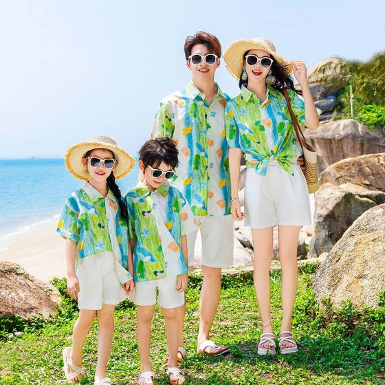 Parent-child outfit 2025 summer new shirt long skirt beach family three or four casual suit travel flower shirt
Parent-child outfit 2025 summer new shirt long skirt beach family three or four casual suit travel flower shirt