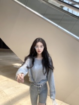 JoyingFeng (gentle Haili) oversize thick line mohair lazy wind sweater women loose hollow Hollow
