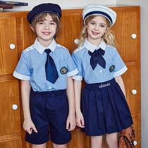 The new summer cotton English style kindergarten uniform primary school uniform class uniform performance out of the June 1 childrens clothing