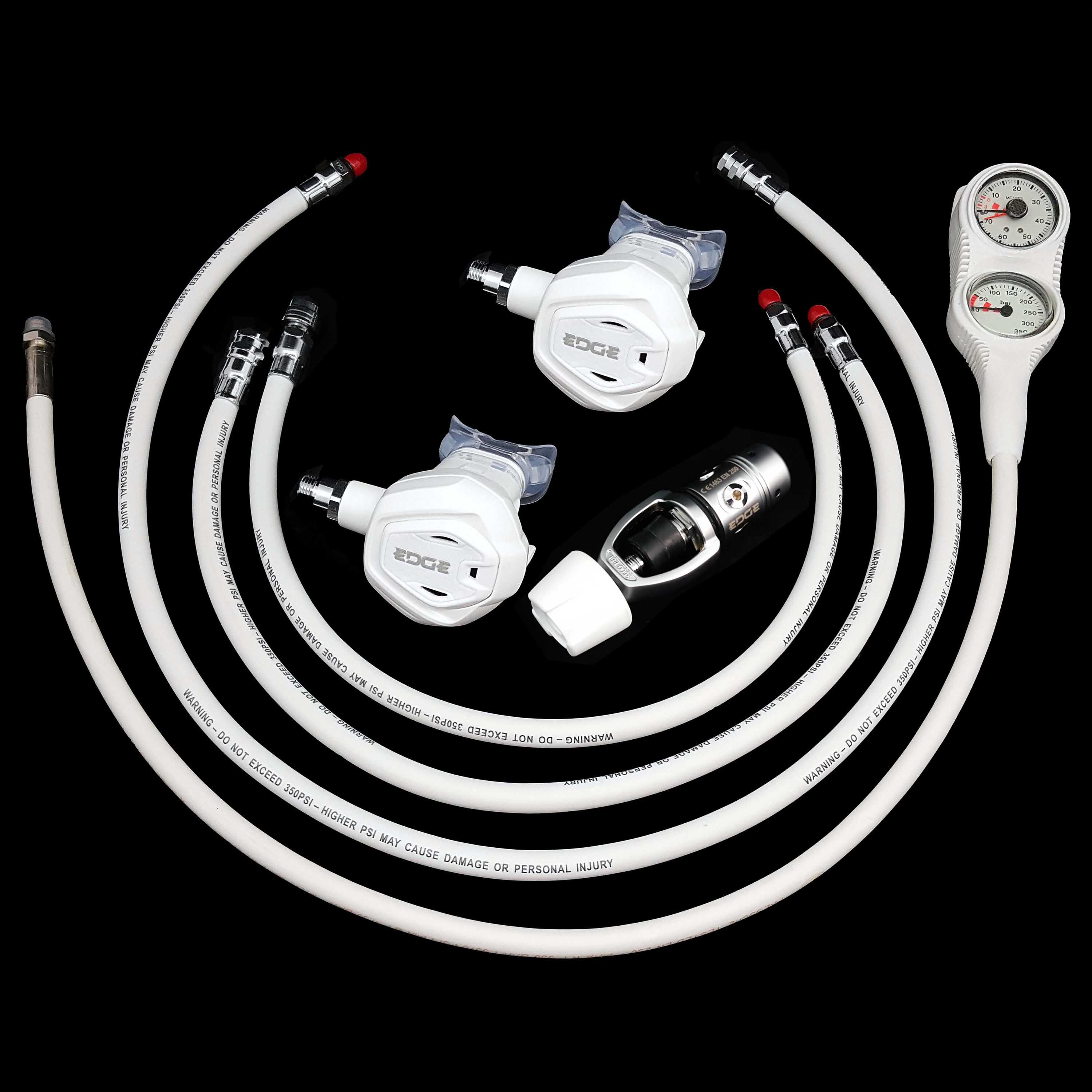 美国edge 潜水 nano 轻量调节器套 全白配 / 粉白配