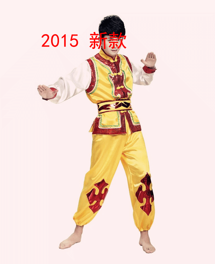 2017 new mens square dance minority mongolian clothing