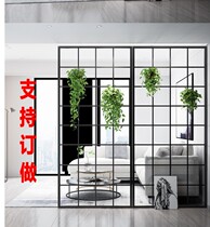 Nordic wrought iron partition home dining room living room screen bedroom shielding decoration ancient industrial wind bar hollow porch
