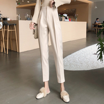 Temperament casual pants autumn new ins fried street wild Harem pants retro straight trousers high-waisted trousers women
