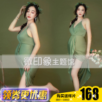 2021 studio forest department small fresh beautiful art pregnant woman photo Fashion sexy sundress photo theme clothing