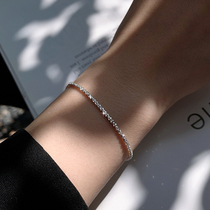 Wave light clear bracelet Women Shins small crowdsourced design Girls senior Galactic full Star brief Pure 925 silver hand decoration