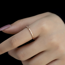 Not off color Ins Wind ring Women ins Chains Fashion Row Drilling Personality Small Crowddesign Titanium Steel Index Finger Ring Brief