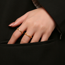 Big Code Ring Female Coarse Fat Hand Large Numbers Ins Tide Fashion Vegan Ring 18k Gold Titanium Steel Ring Personality Not To Fall Color