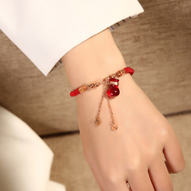 Plinth Red Rope Bracelet Woman 2022 New Woven Hand Rope Ben Life Tiger Year Gift Small Red Rope Red Hand Rope