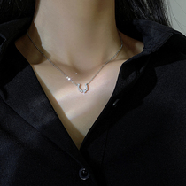Pure Silver Necklace 2021 New Woman Advanced Sensation Light Extravaganza Design Sensation Neck Chain Collarbone Chain 2022 Not To Fall Color