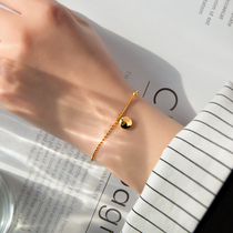 Advanced Sensation Small Gold Pearl Bracelet Woman Lucky Light Lavish Small Crowddesign Woman 18k Gold Brief Delicate Temperament Good Luck