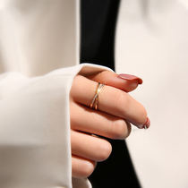 Advanced Sensuality Rose Gold Ring Women Ins Tide Not Falling Color Light Extravagant Design Sensation Individuality Titanium Steel Ring Delicacy