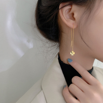 Four Leaf Grass Titanium Steel Earline 2021 New wave qi Delicate Earrings 2022 High Sensation Ear Accessories women do not fall