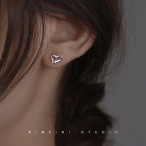 Loving Ear Spikes 2021 New Tide Earrings 2022 Temperament South Korea Nets Red High Level Sensation s925 Pure Silver Earrings Accessories