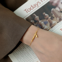 High Rise Bamboo Festival Bracelet 2022 New Womens Ins Light Extravaganza Design Advanced Sensation Bamboo 18k Gold Fine