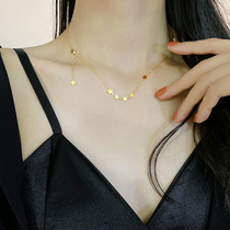 Pentagon necklace 2022 new female summer 18k star kkkkkkosteo titanium steel does not decline