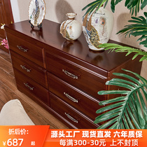 New Chinese Five-Closet Cabinet Six-Bucket Bedroom Locker Living Room Cabinet Household Simple Simple Five-Closet