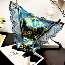 Xinnuo womens summer underwear women elegant floral thin belt sexy girl low waist cotton crotch briefs women